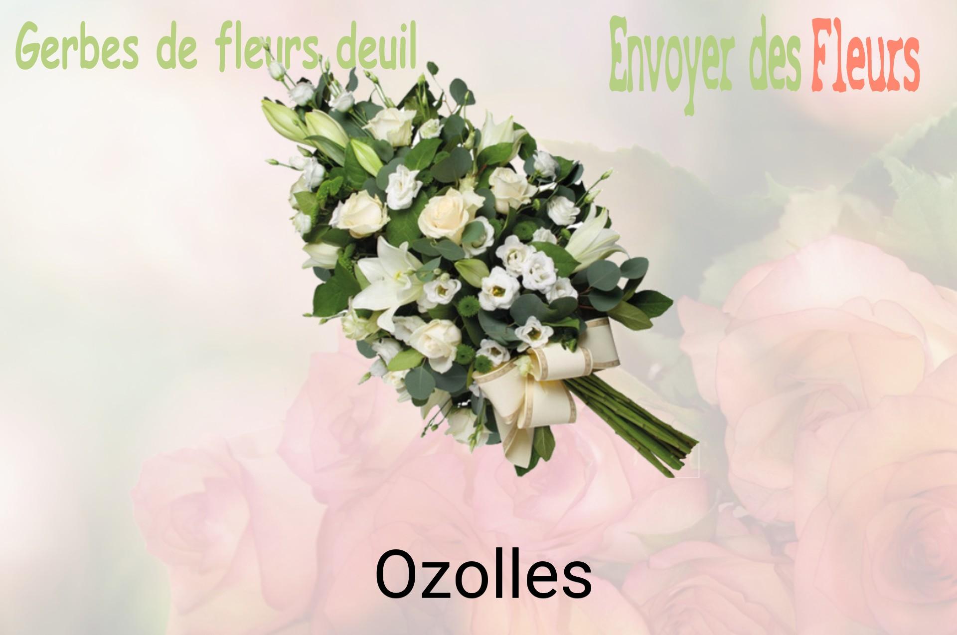 Gerbe de fleurs de deuil livrée à Ozolles